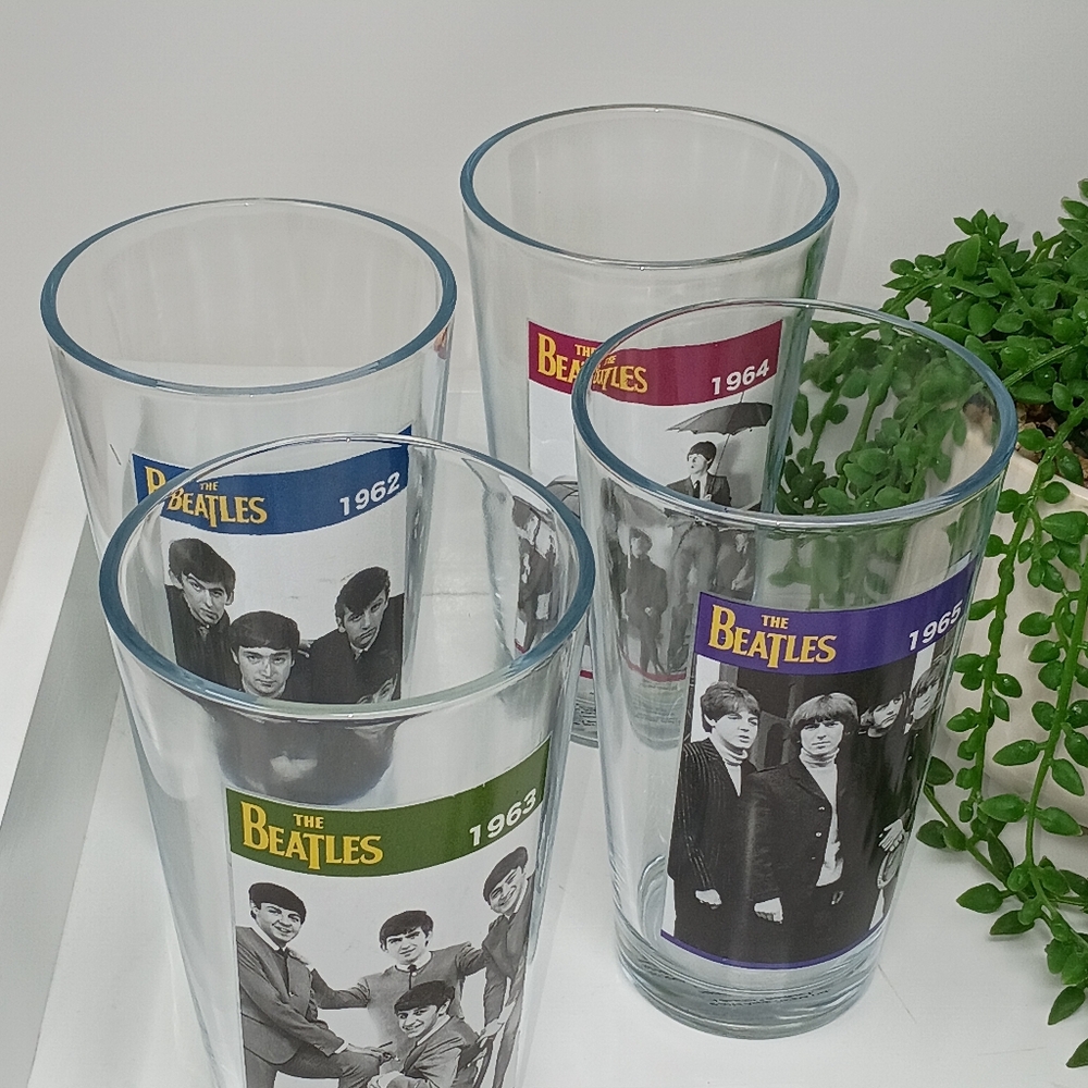 Set Of 4, 1962-63-64-65 Beatles Drinking Glasses. - Picture 3 of 6